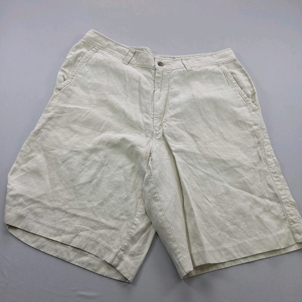 Tommy Bahama Shorts Mens 34 Linen & Silk Blend Lightweight Chino